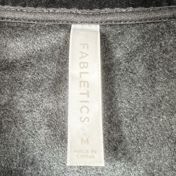 Fabletics Plush Rib Cropped Sweatshirt Wide Leg Pants Matching Set Size ML Black - Picture 9 of 16